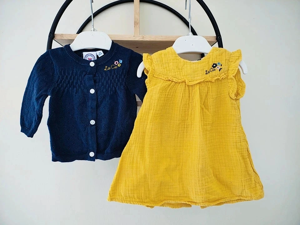 3 mois ensemble la compagnie des petits robe et gilet